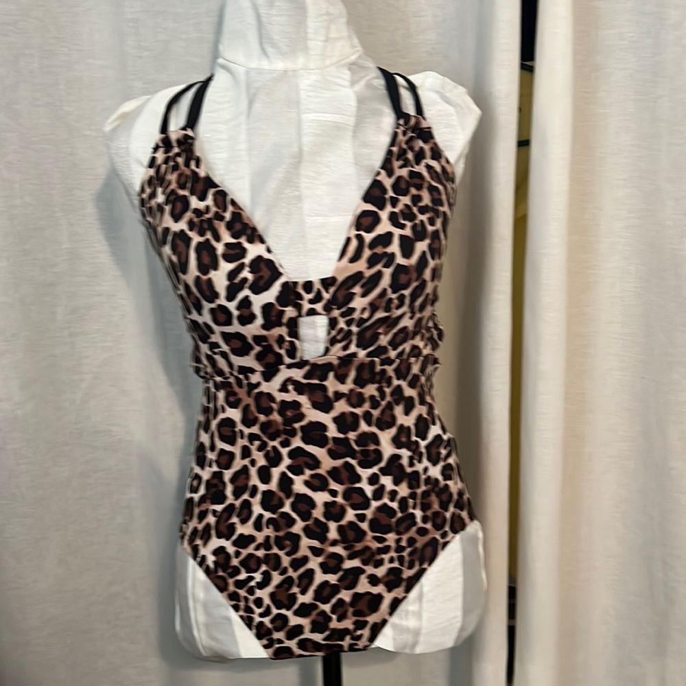 One piece leopard print swimsuit
